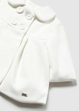 Cappotto a balze neonata - Panna
