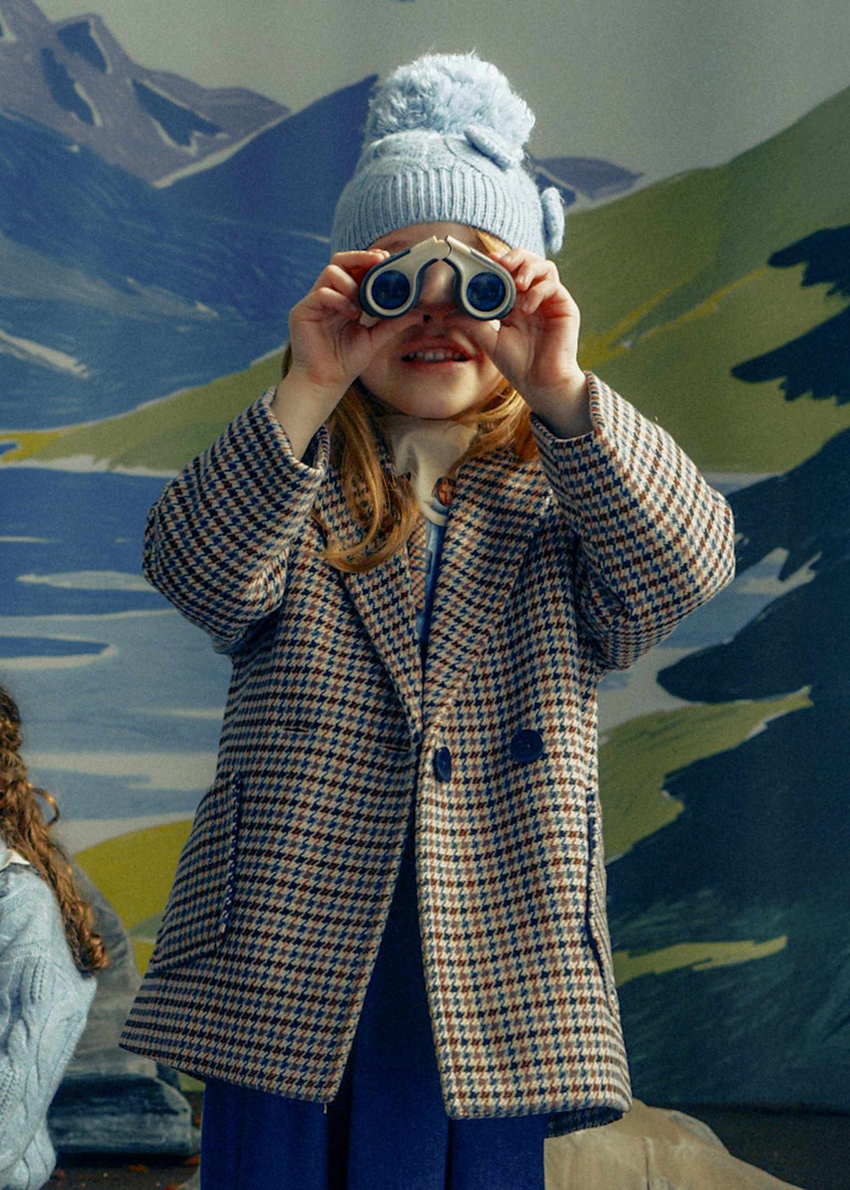 Cappotto in panno bambina - Cannella