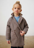 Cappotto in panno bambina - Cannella