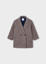 Cappotto in panno bambina - Cannella