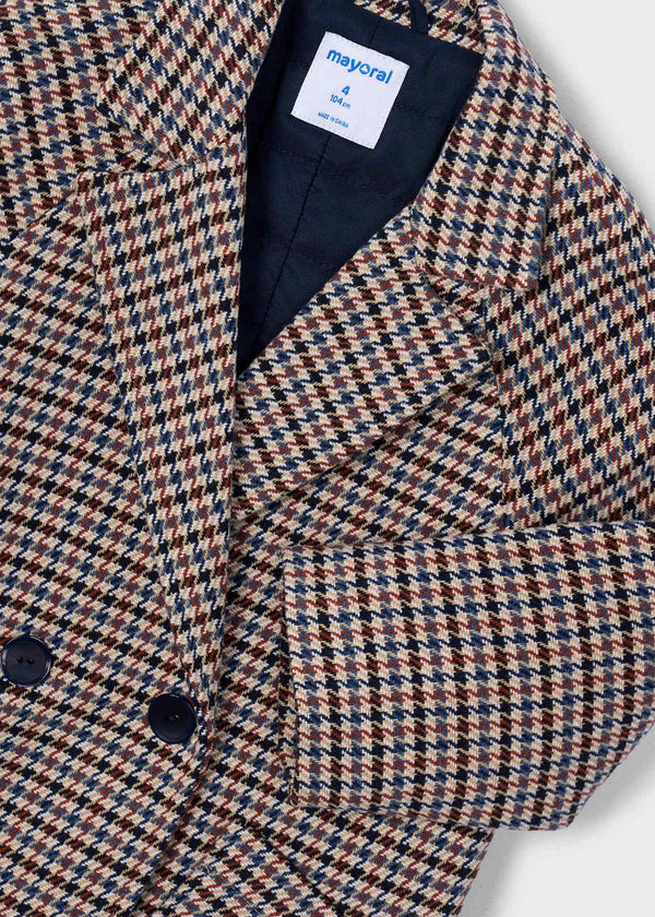 Cappotto in panno bambina - Cannella