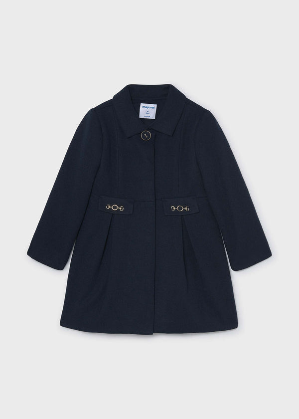 Cappotto in panno elegante bambina - Navy