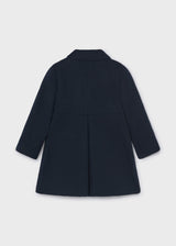 Cappotto in panno elegante bambina - Navy