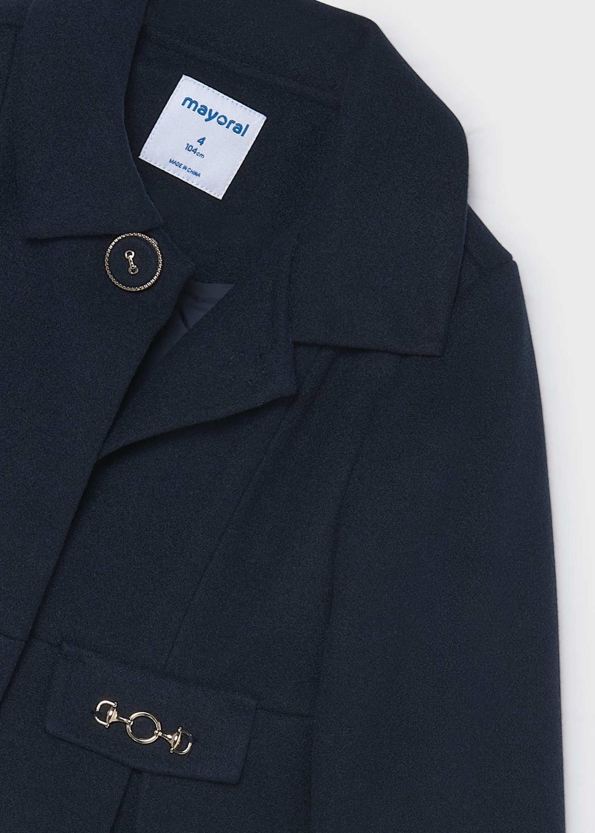 Cappotto in panno elegante bambina - Navy