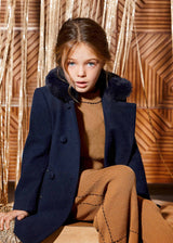 Cappotto Panno Bambina - Navy