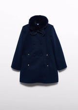 Cappotto Panno Bambina - Navy