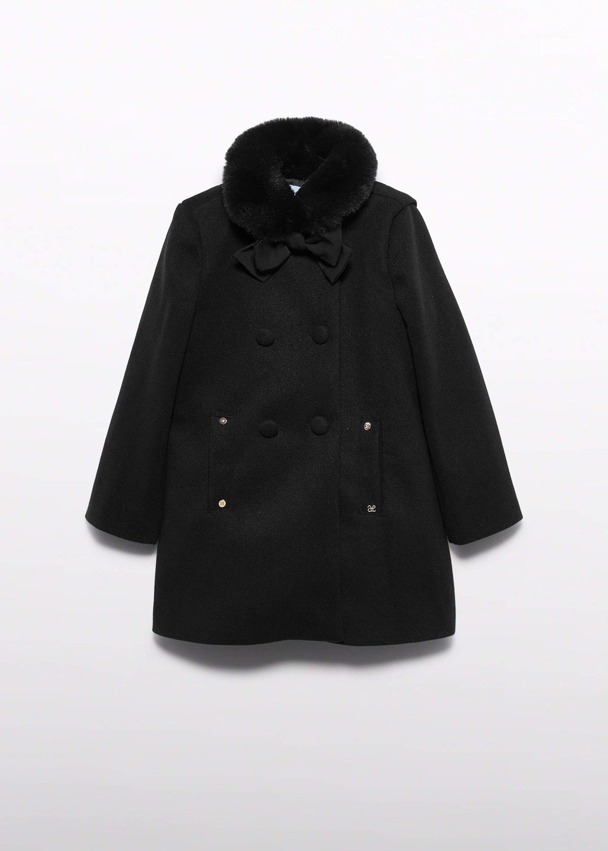 Cappotto Panno Bambina - Nero