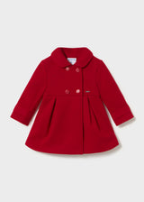 Cappotto panno neonata - Rosso