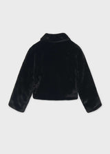Cappotto pellicciotto ragazza - Nero