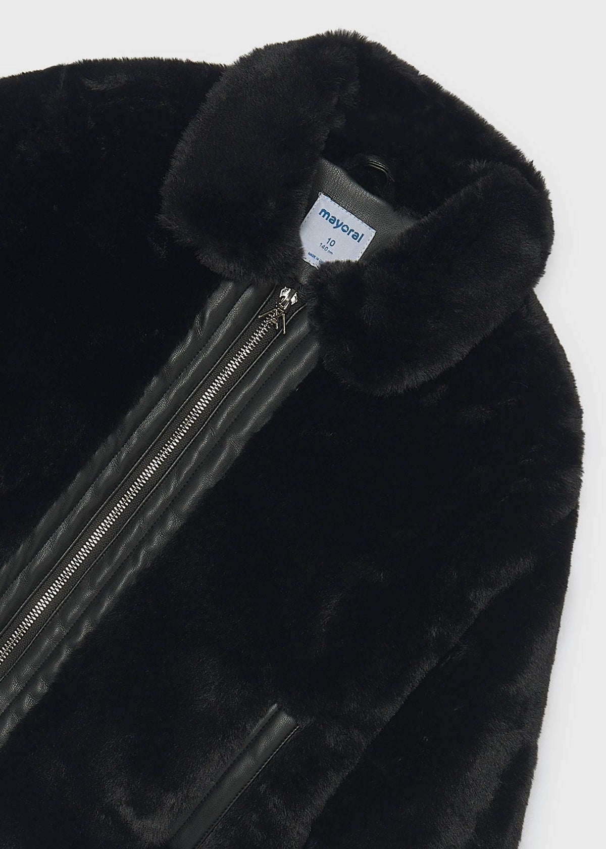 Cappotto pellicciotto ragazza - Nero