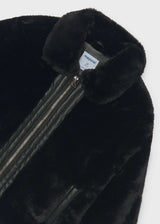 Cappotto pellicciotto ragazza - Nero