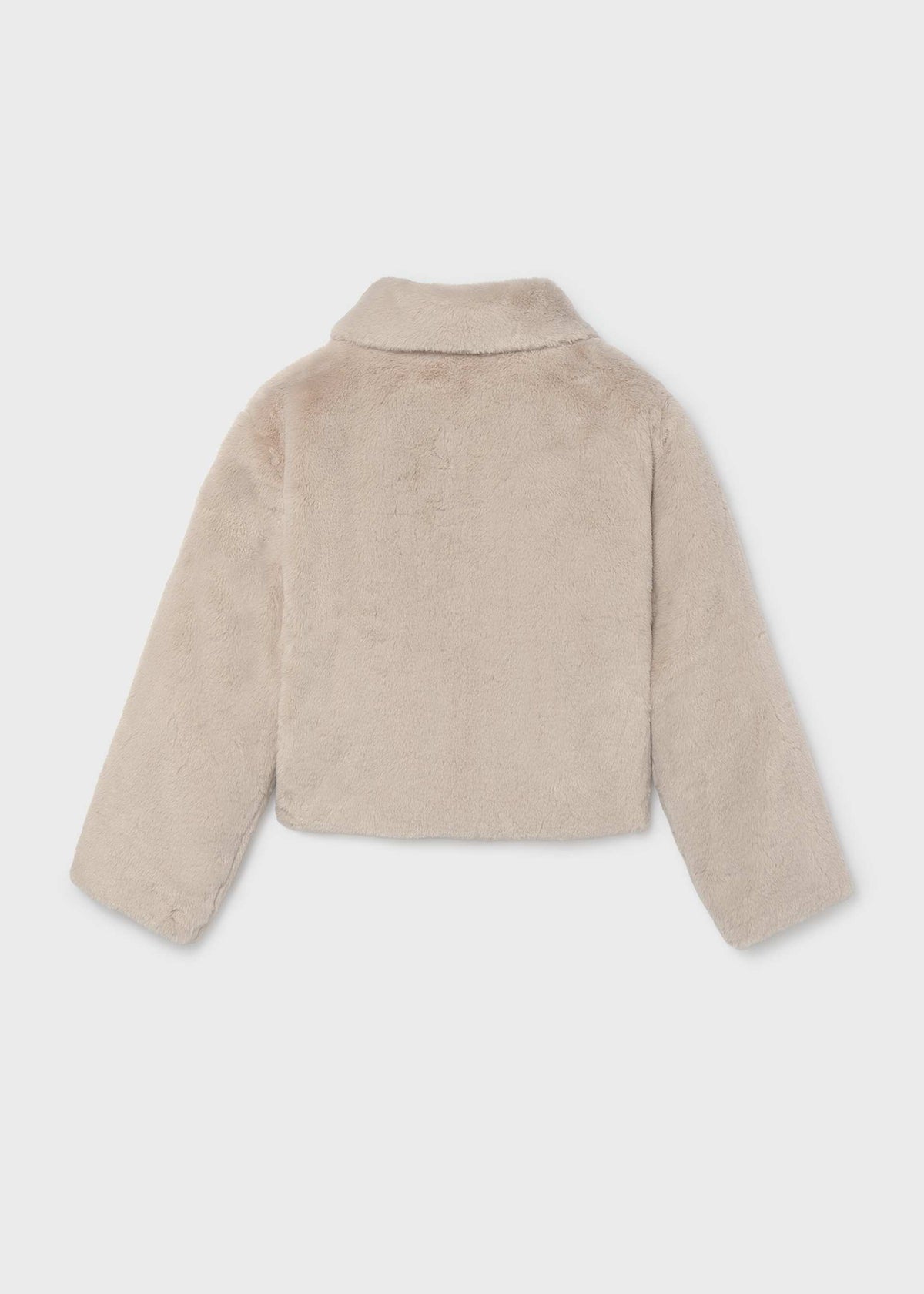 Cappotto pellicciotto ragazza - Pietra