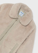 Cappotto pellicciotto ragazza - Pietra