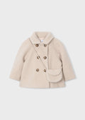 Cappotto teddy con borsa bambina - Biscotto