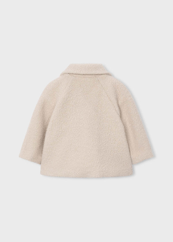 Cappotto teddy con borsa bambina - Biscotto