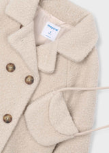 Cappotto teddy con borsa bambina - Biscotto