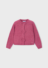 Cardigan a maglia con fiocchi bambina - Mezcla