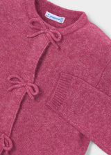 Cardigan a maglia con fiocchi bambina - Mezcla