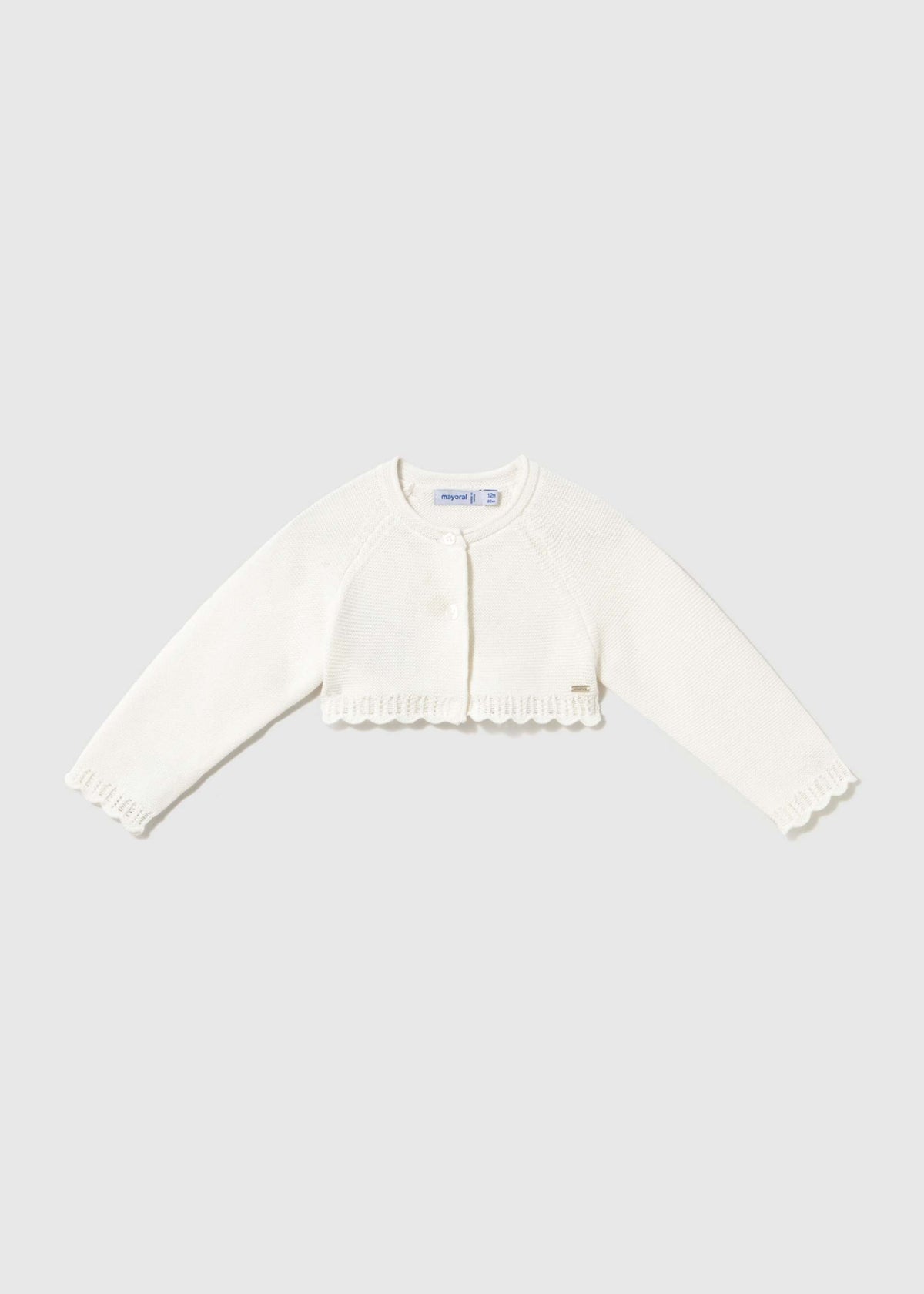 Cardigan basico maglia bimba - Panna