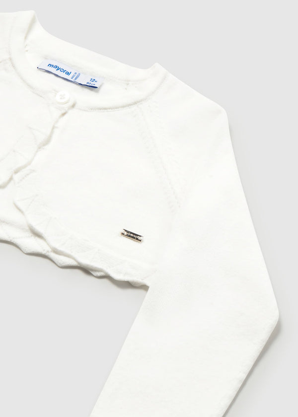 Cardigan bolero basic tricot neonata