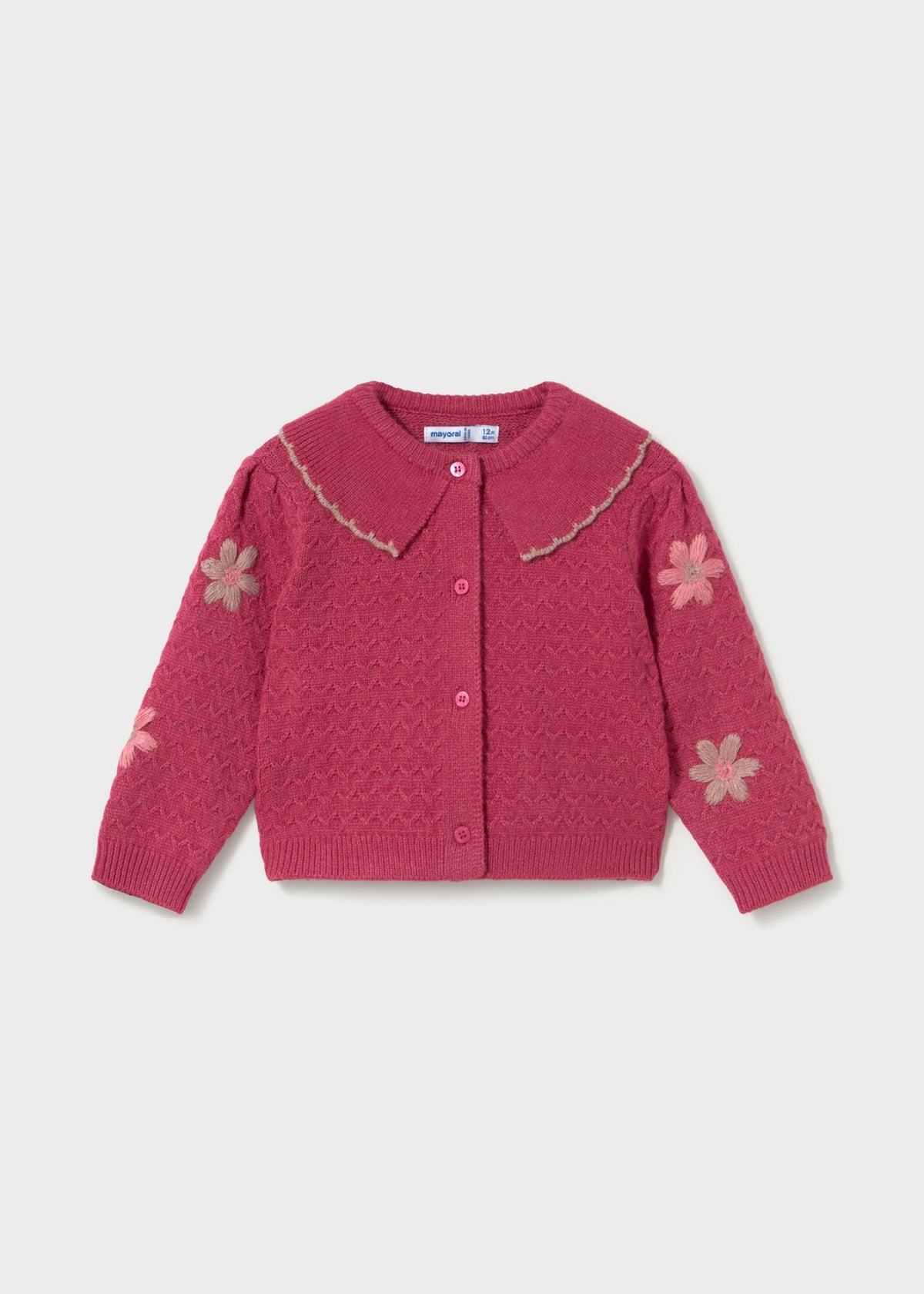 Cardigan in maglia fiori bimba - Mezcla