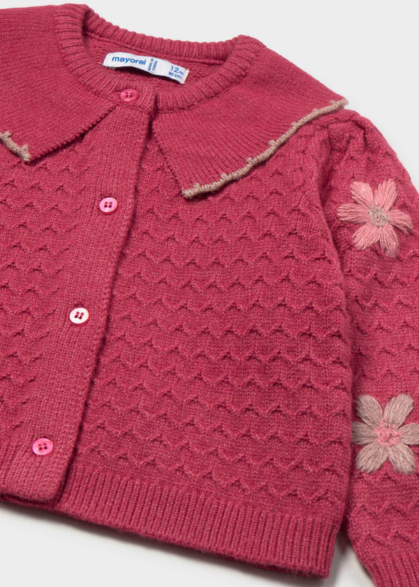 Cardigan in maglia fiori bimba - Mezcla