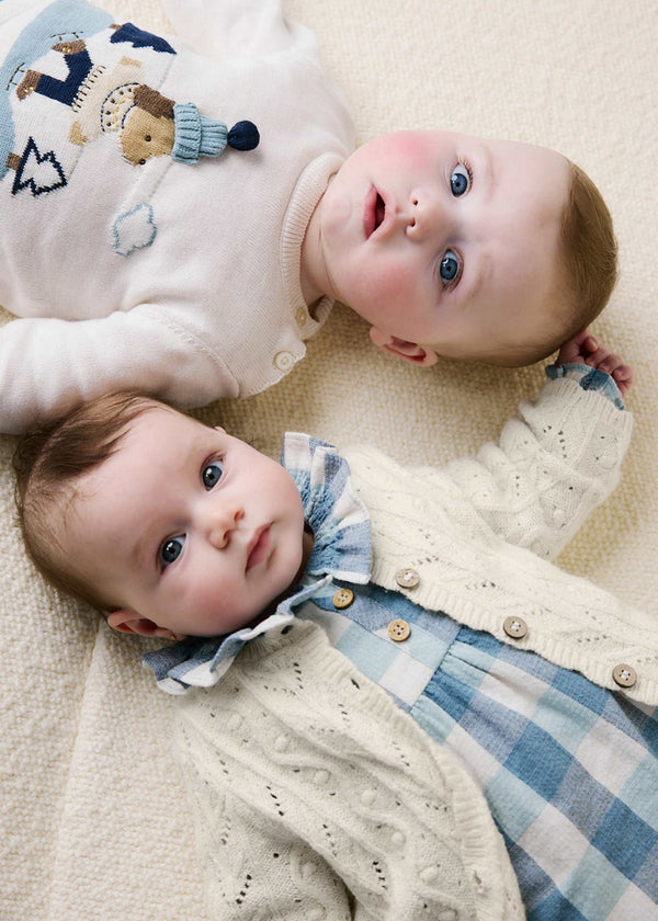 Cardigan in maglia neonata - Ceramica