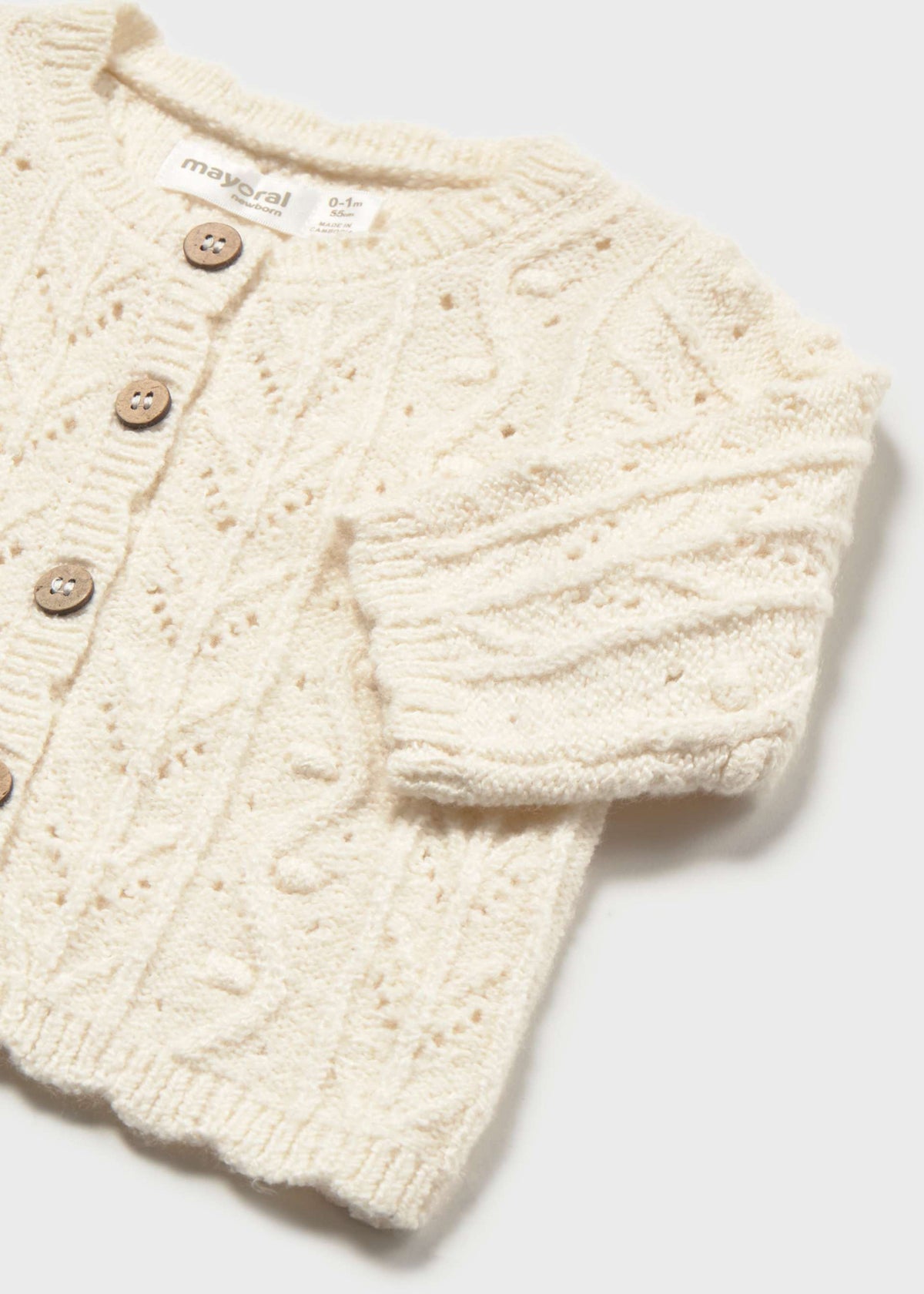 Cardigan in maglia neonata - Ceramica