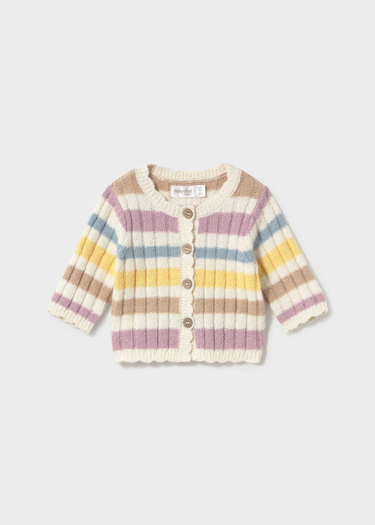 Cardigan in maglia neonata - Righe