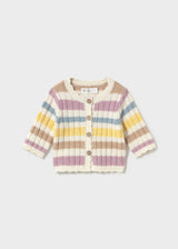 Cardigan in maglia neonata - Righe