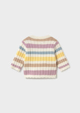 Cardigan in maglia neonata - Righe