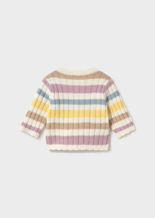Cardigan in maglia neonata - Righe