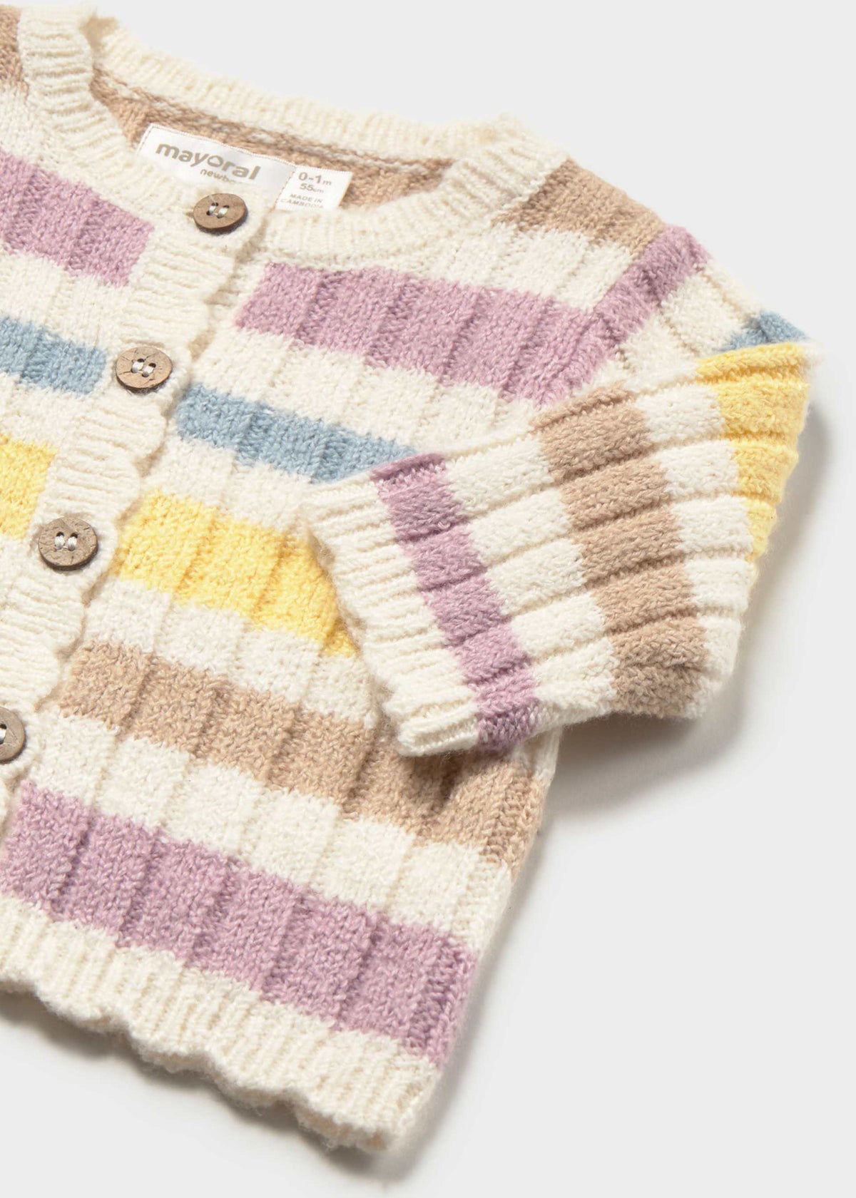 Cardigan in maglia neonata - Righe