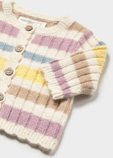 Cardigan in maglia neonata - Righe