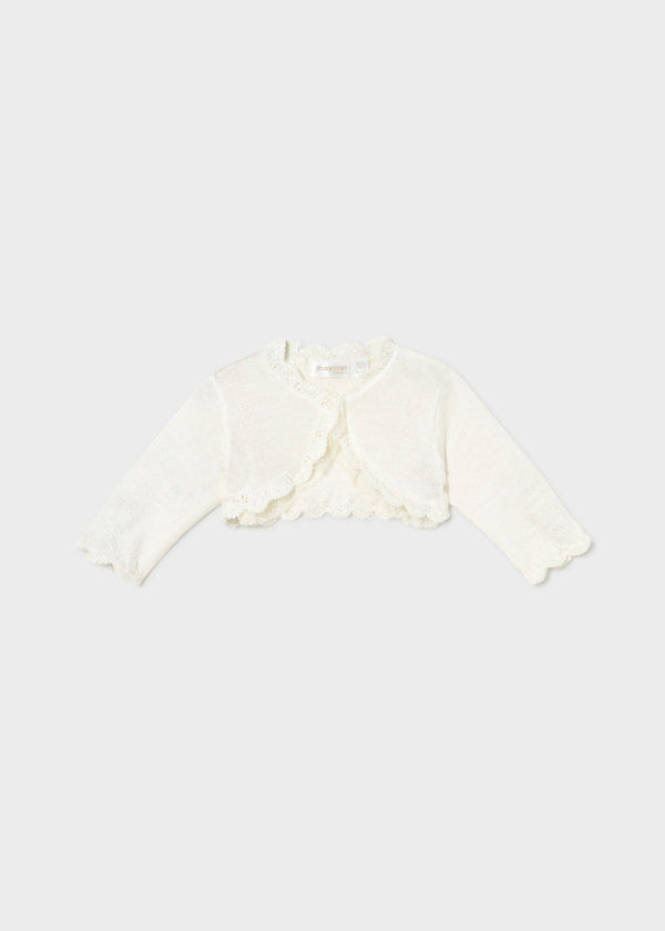 Cardigan tricot cerimonia neonata - Ecru