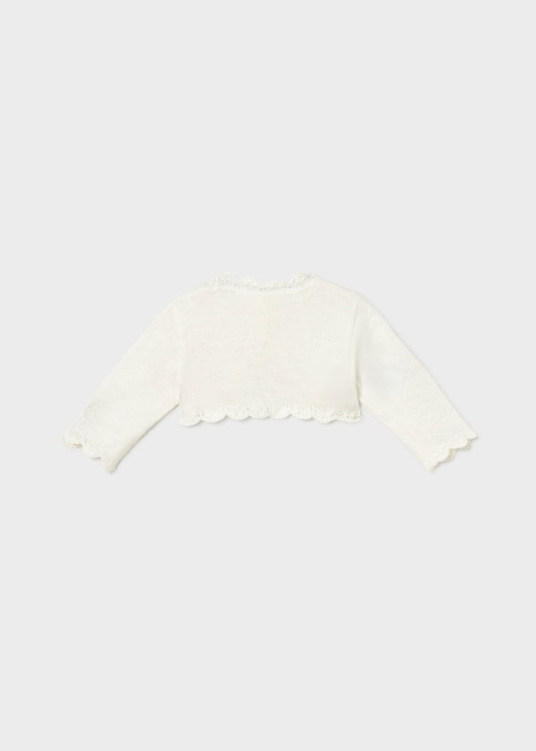 Cardigan tricot cerimonia neonata - Ecru