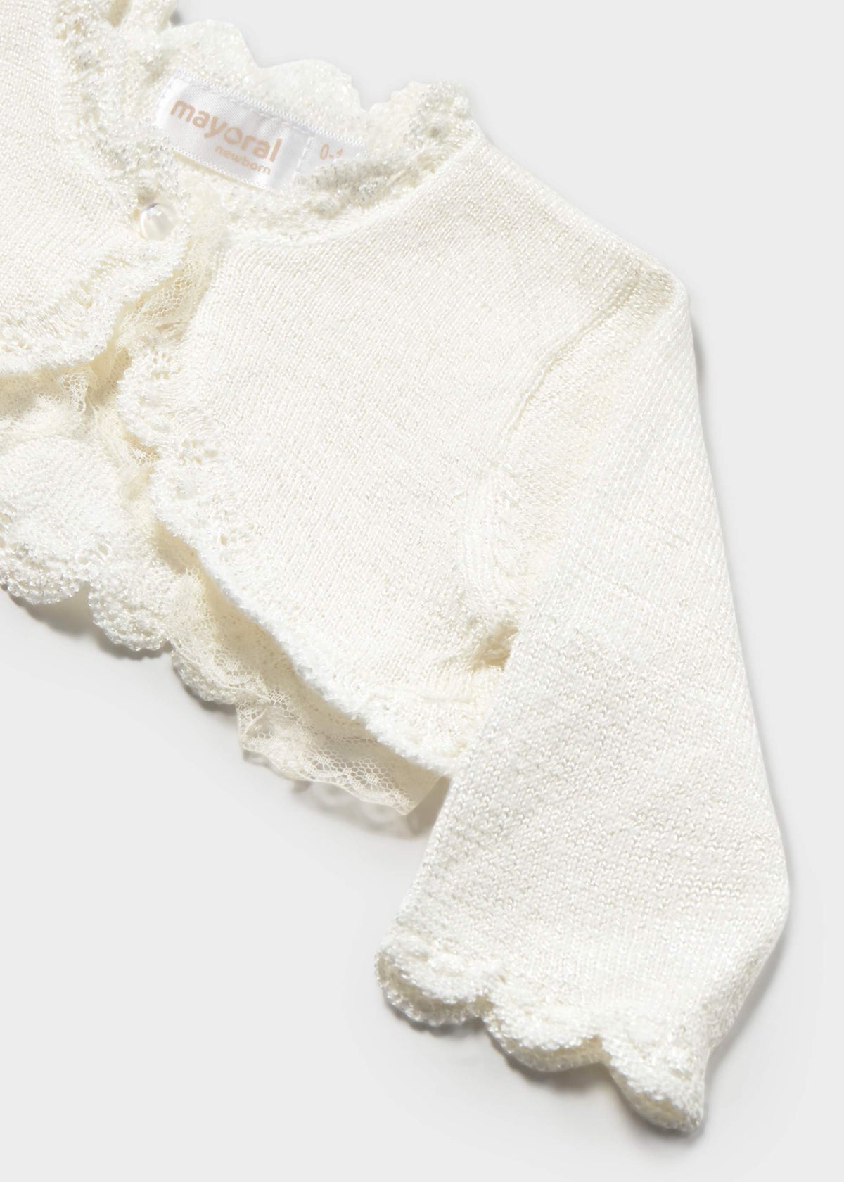 Cardigan tricot cerimonia neonata - Ecru