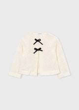 Completo 3 pezzi cardigan bambina - Nero