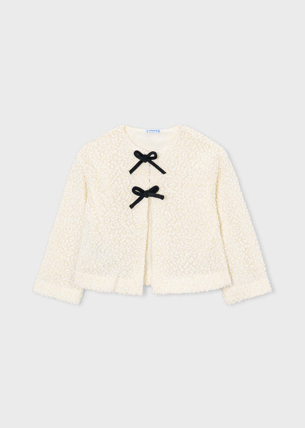 Completo 3 pezzi cardigan bambina - Nero