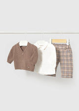 Completo 3 pezzi cardigan neonato - Vigore