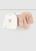 Completo 3 pezzi fiocco neonata - Petisui