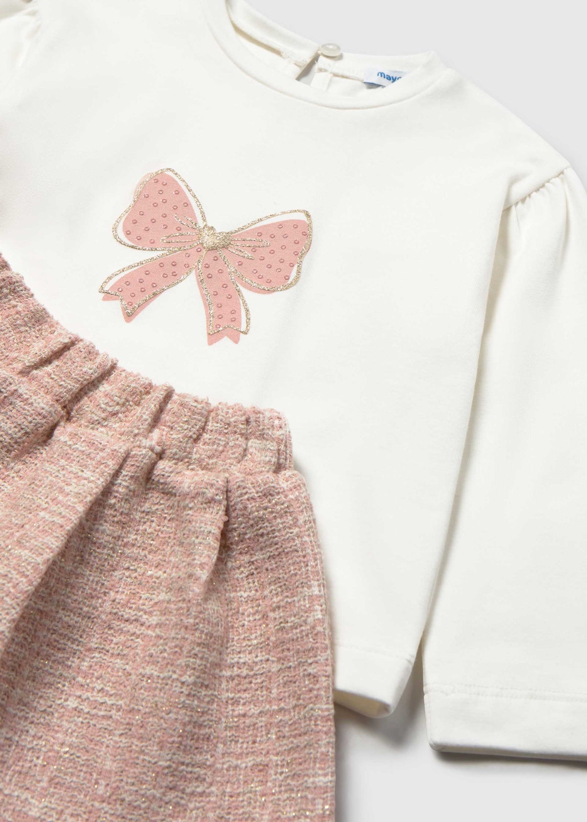 Completo 3 pezzi fiocco neonata - Petisui