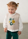 Completo 3 pezzi gilet bimba - Ninfea