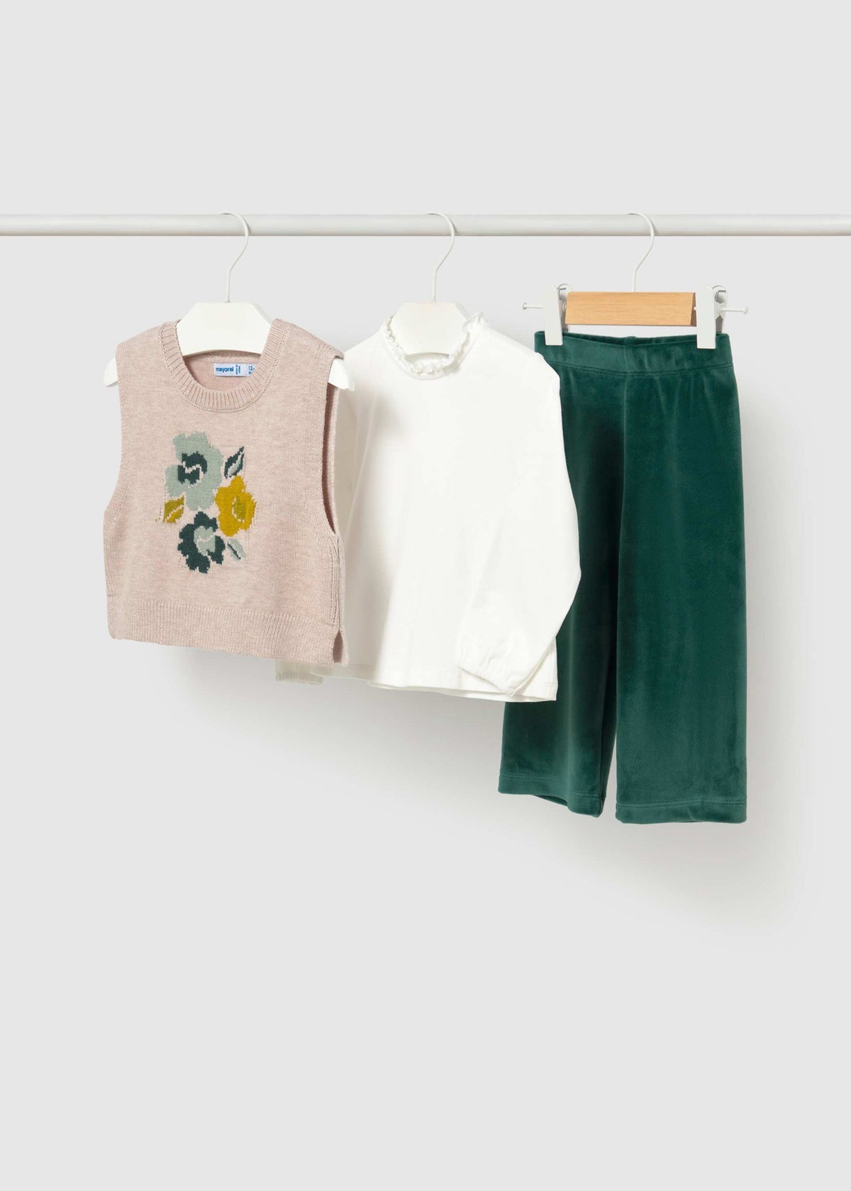 Completo 3 pezzi gilet bimba - Ninfea