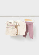 Completo 3 pezzi gilet neonata - Vigore