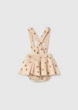 Completo 3 pezzi gonna neonata - Crema