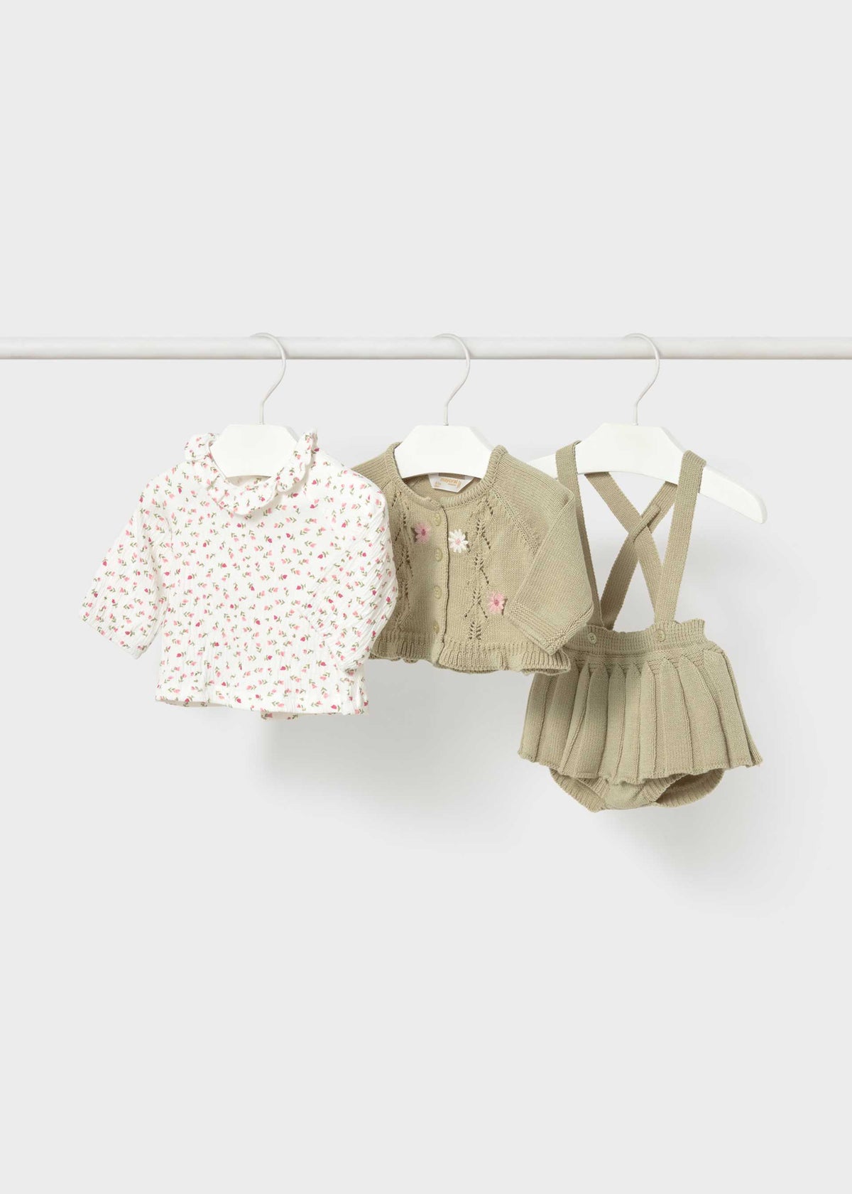 Completo 3 pezzi gonna neonata - Laurel