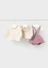 Completo 3 pezzi gonna neonata - Vigore