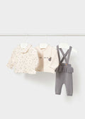 Completo 3 pezzi neonata - Cenere