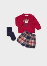 Completo 3 pezzi neonato - Red